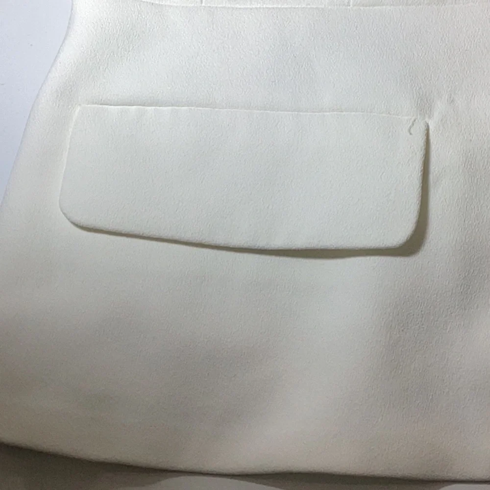 Self-Portrait Button up vest top sleeveless with placket in white